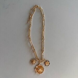 Elegant Gold Plated Charm Necklace